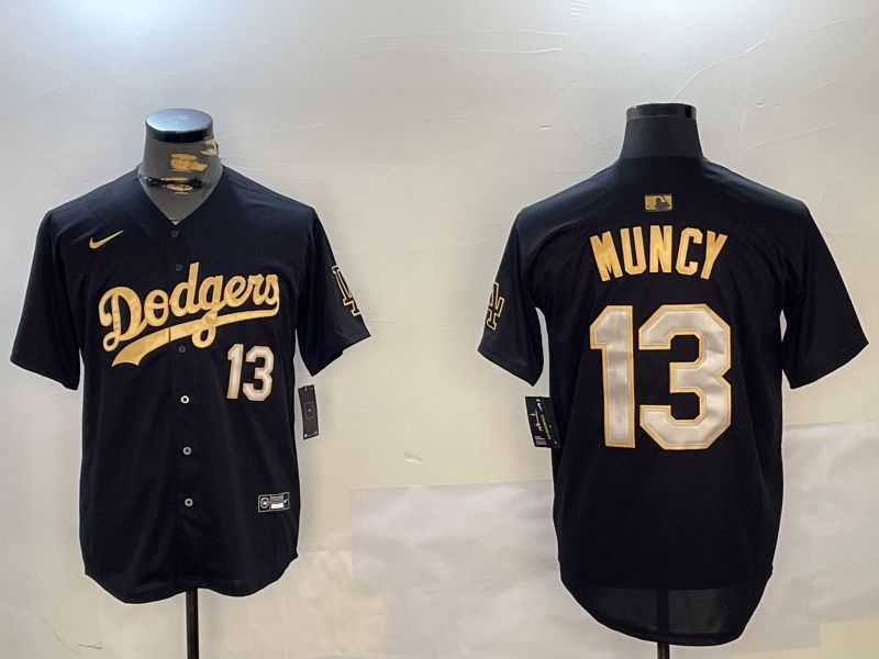 Men Los Angeles Dodgers 13 Muncy Black Game 2024 Nike MLB Jersey style 1211